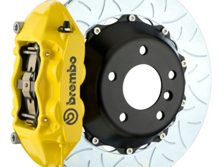 Brembo 01-02 Viper RT-10 Rear GT BBK 4 Piston Cast 345x28 2pc Rotor Slotted Type3- Yellow Online Sale