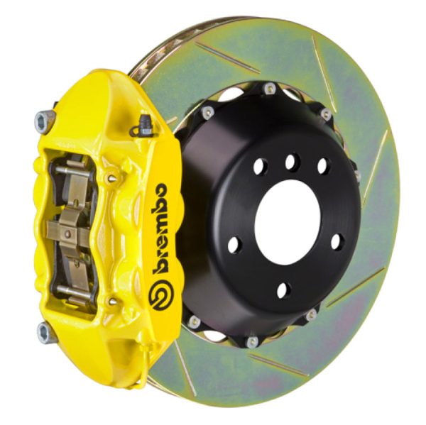 Brembo 12-16 991.1 C2 Rear GT BBK 4 Piston Cast 380x28 2pc Rotor Slotted Type1-Yellow For Cheap