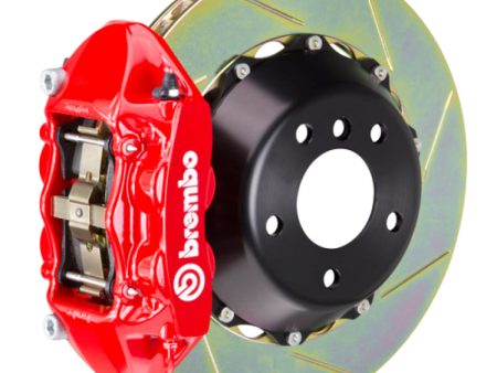 Brembo 01-04 996 C4S Rear GT BBK 4 Piston Cast 380x28 2pc Rotor Slotted Type1-Red Sale